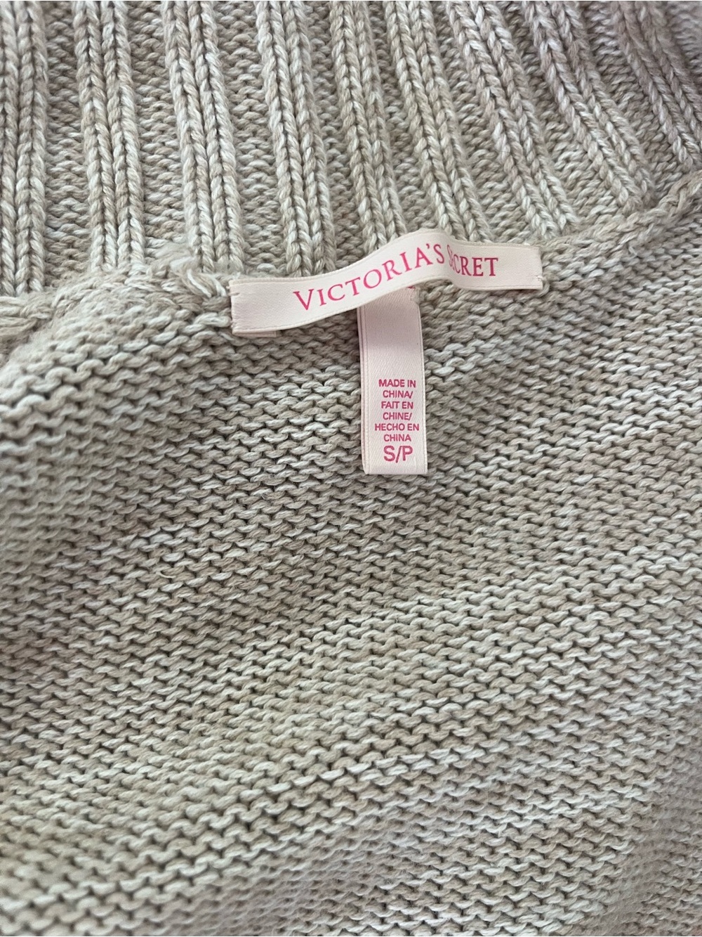 Victoria's Secret Y2K Zip Knit Sweater ecru | Size S - Picture 3 of 7